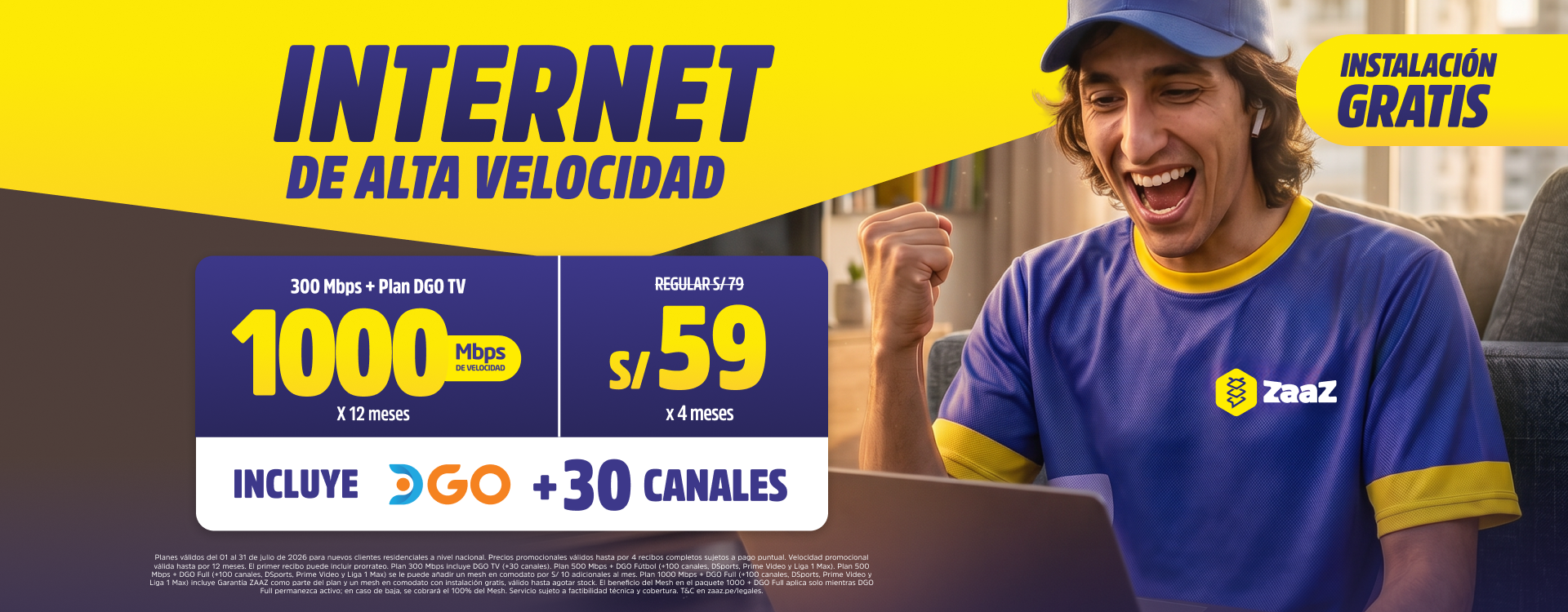 Internet 1000 Mbps con DGO